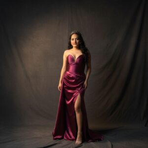 Vestido de sirena con top de corazón